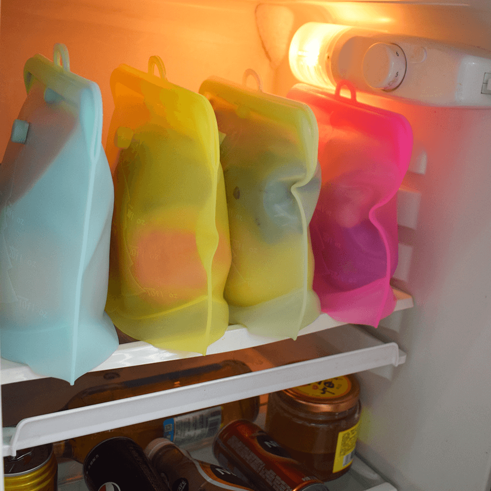  Reusable Silicone Food Storage Bags,WOHOME Airtight