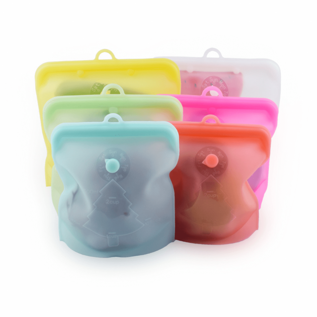 Silicone Reusable Storage Bags 4PC Set Zero Waste Eco-Friendly