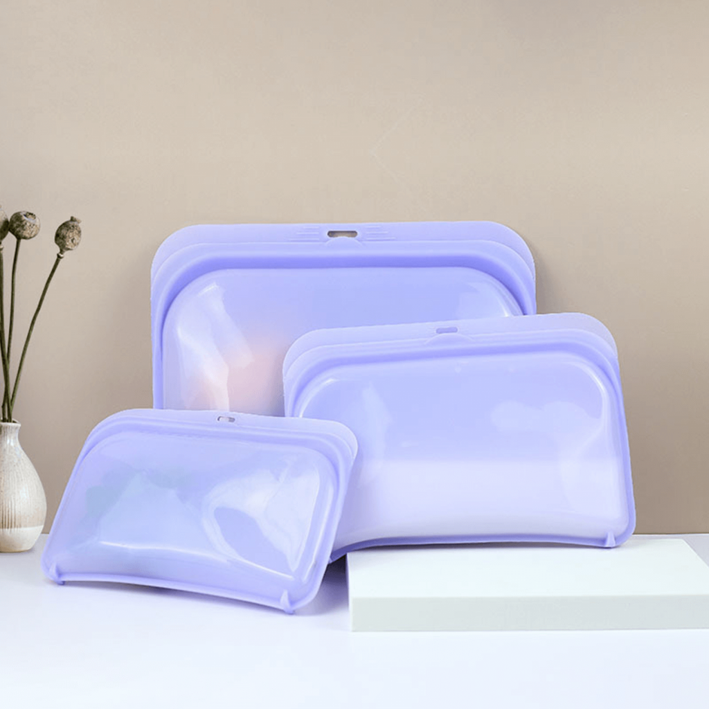 Set of 3 reusable silicone boxes