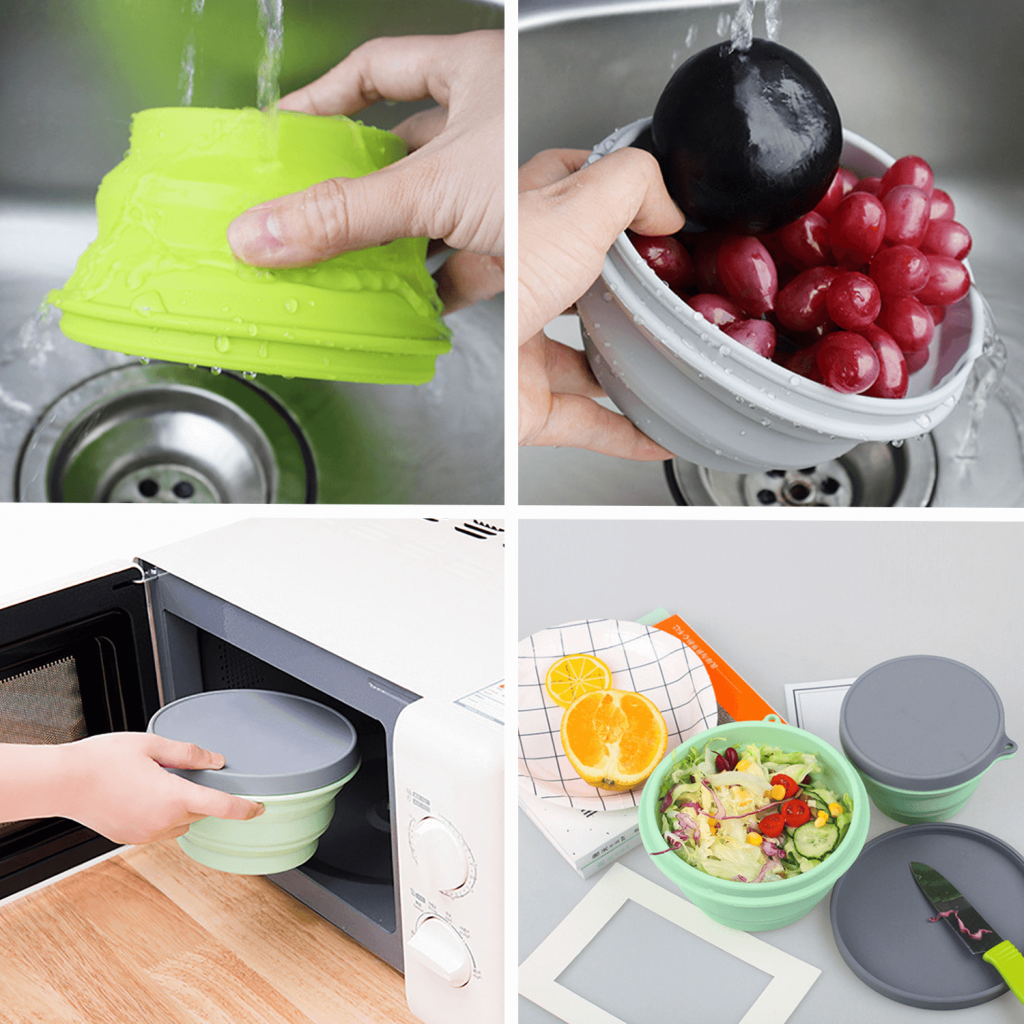 The Zero Waste Silicone Collapsible Bowl With Lid