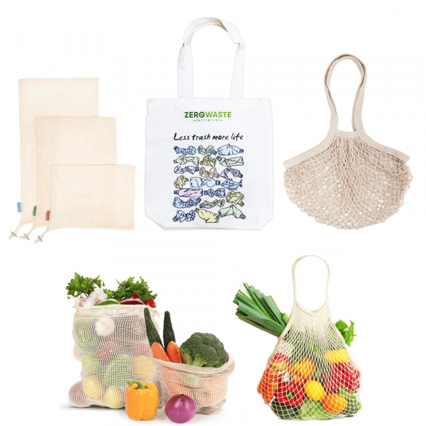 Zero Waste Shopping Bags 5 Packs Grocery Reusable Bags