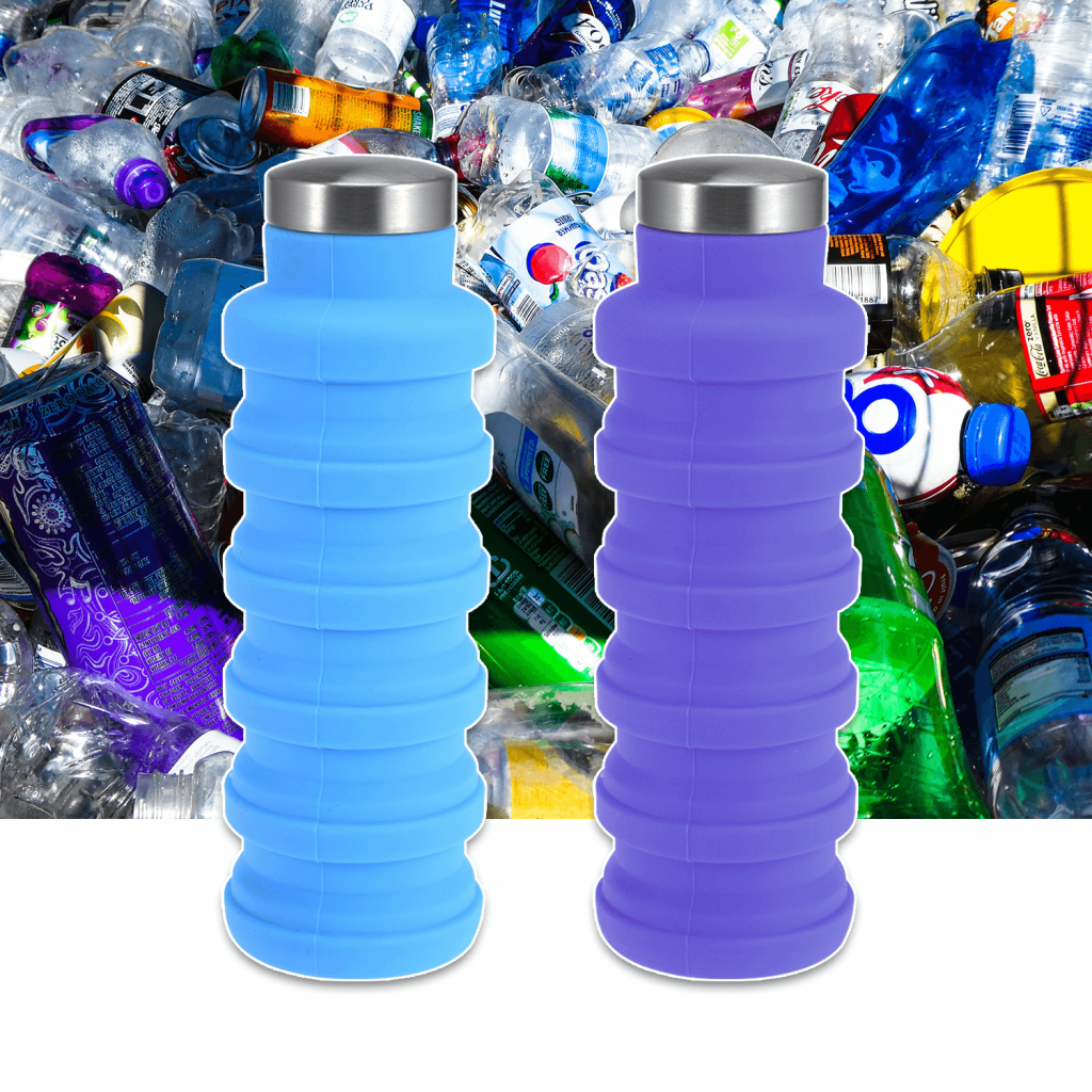 Zero Waste Initiative - zerowasteinitiative.com Silicone Portable Zero Waste Water Bottle 500ml 100