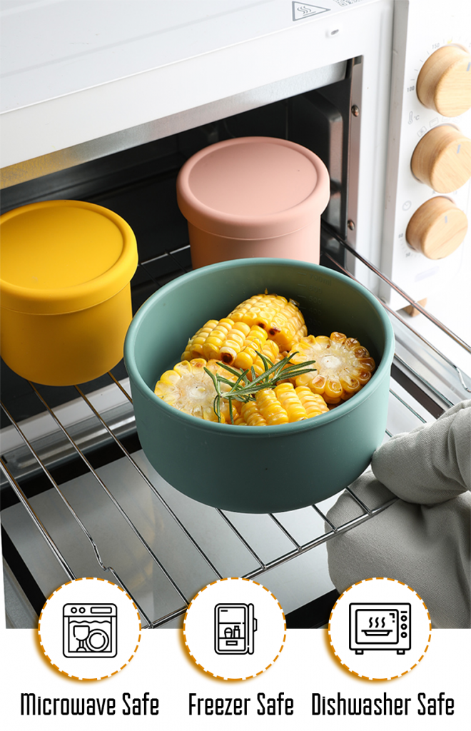 Vremi Silicone Food Storage Containers - Microwave and Freezer Safe –  Vremi® Home & Kitchen