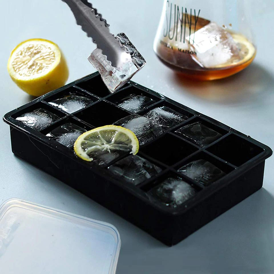 SET 2 SILICONE REUSABLE ZERO WASTE ICE CUBE TRAYS