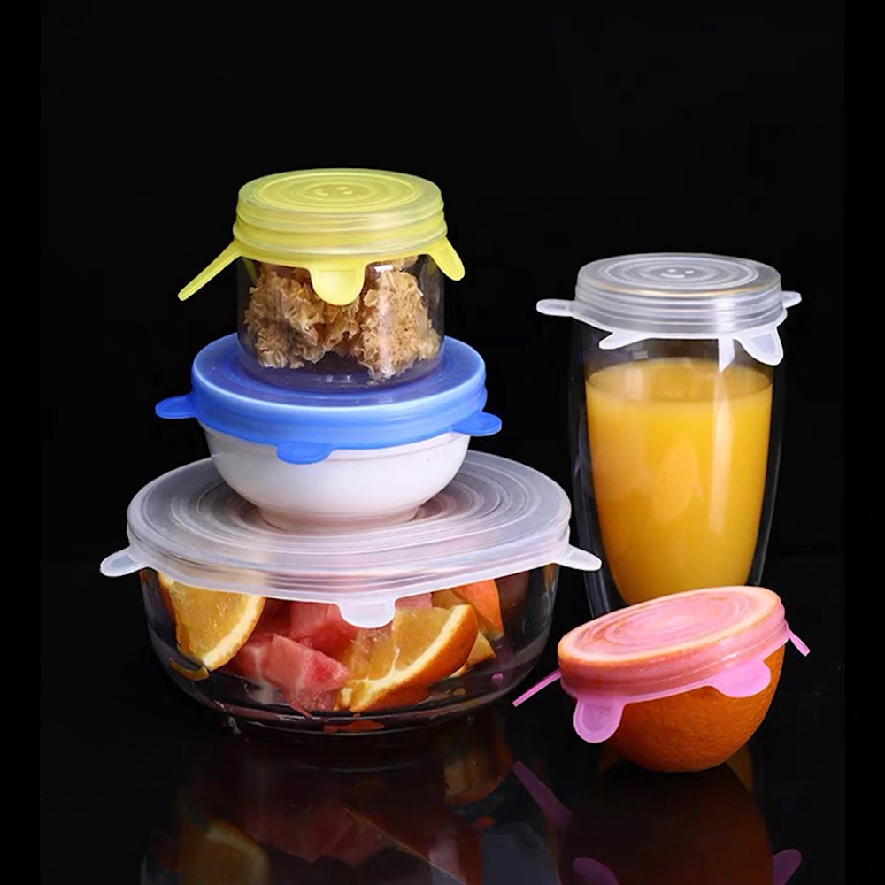 SET 12 SILICONE REUSABLE ZERO WASTE STRETCH LIDS