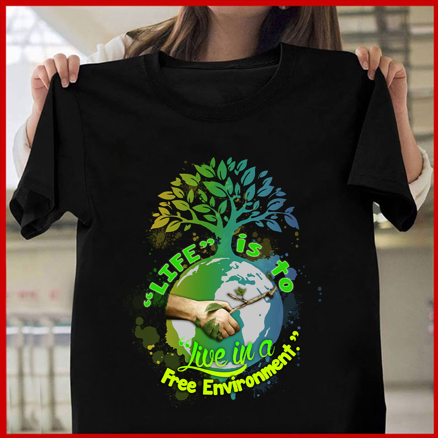 Unisex Free Environment Tshirt Zero Waste Initiative 14