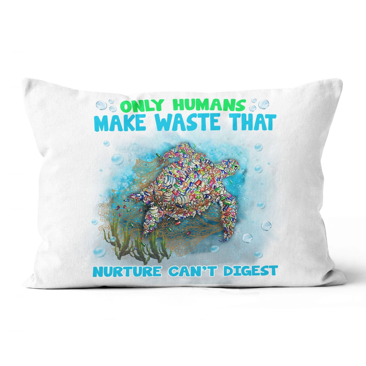 Plastic Waste Canvas Throw Pillow Zero Waste Initiative 23