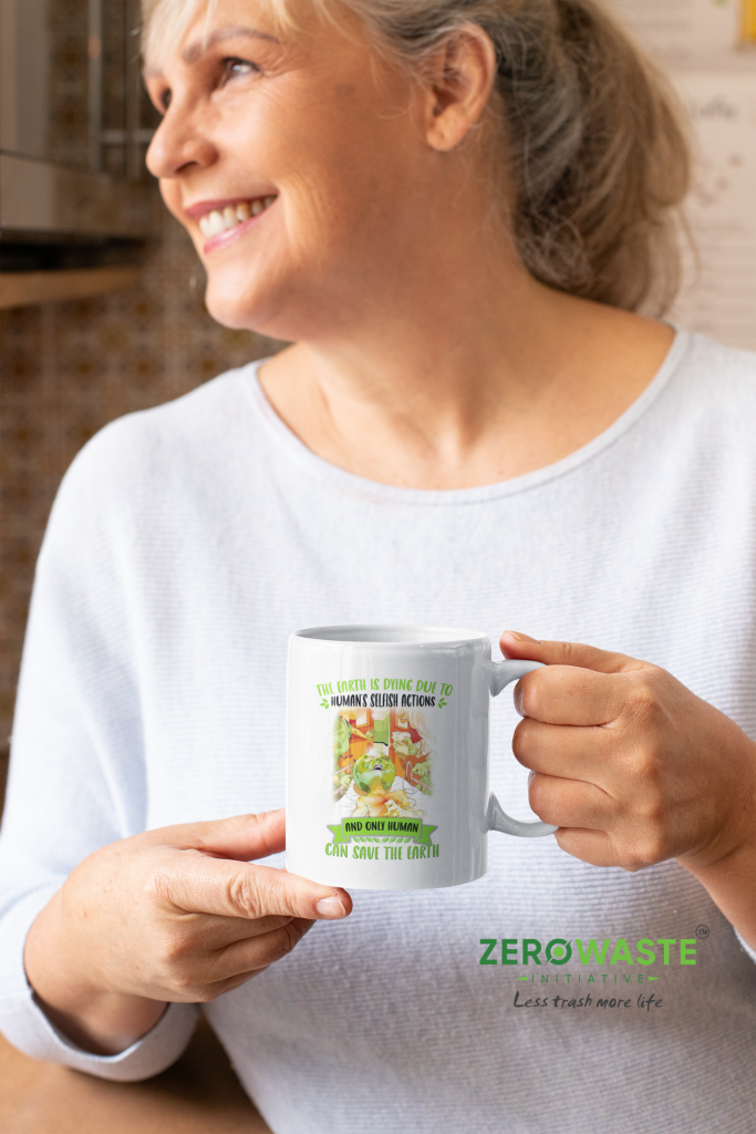 ZERO WASTE INITIATIVE - ZEROWASTEINITIATIVE.COM SELFISH ACTIONS WHITE MUG - ZERO WASTE INITIATIVE 16 4 SELFISH ACTIONS WHITE MUG - ZERO WASTE INITIATIVE 16