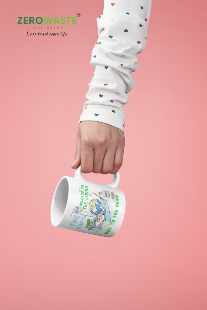 ZERO WASTE INITIATIVE - ZEROWASTEINITIATIVE.COM EARTH DEATH WHITE MUG - ZERO WASTE INITIATIVE 19 3 EARTH DEATH WHITE MUG - ZERO WASTE INITIATIVE 19