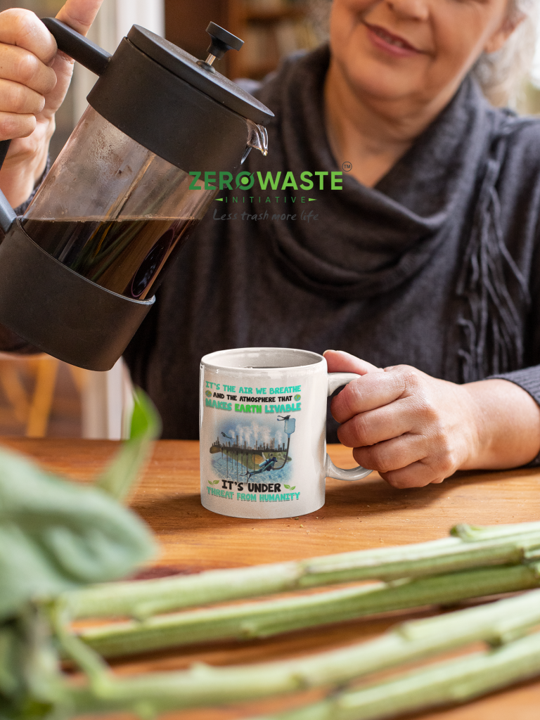 ZERO WASTE INITIATIVE - ZEROWASTEINITIATIVE.COM THE ATMOSPHERE THREAT WHITE MUG - ZERO WASTE INITIATIVE 10 4 THE ATMOSPHERE THREAT WHITE MUG - ZERO WASTE INITIATIVE 10