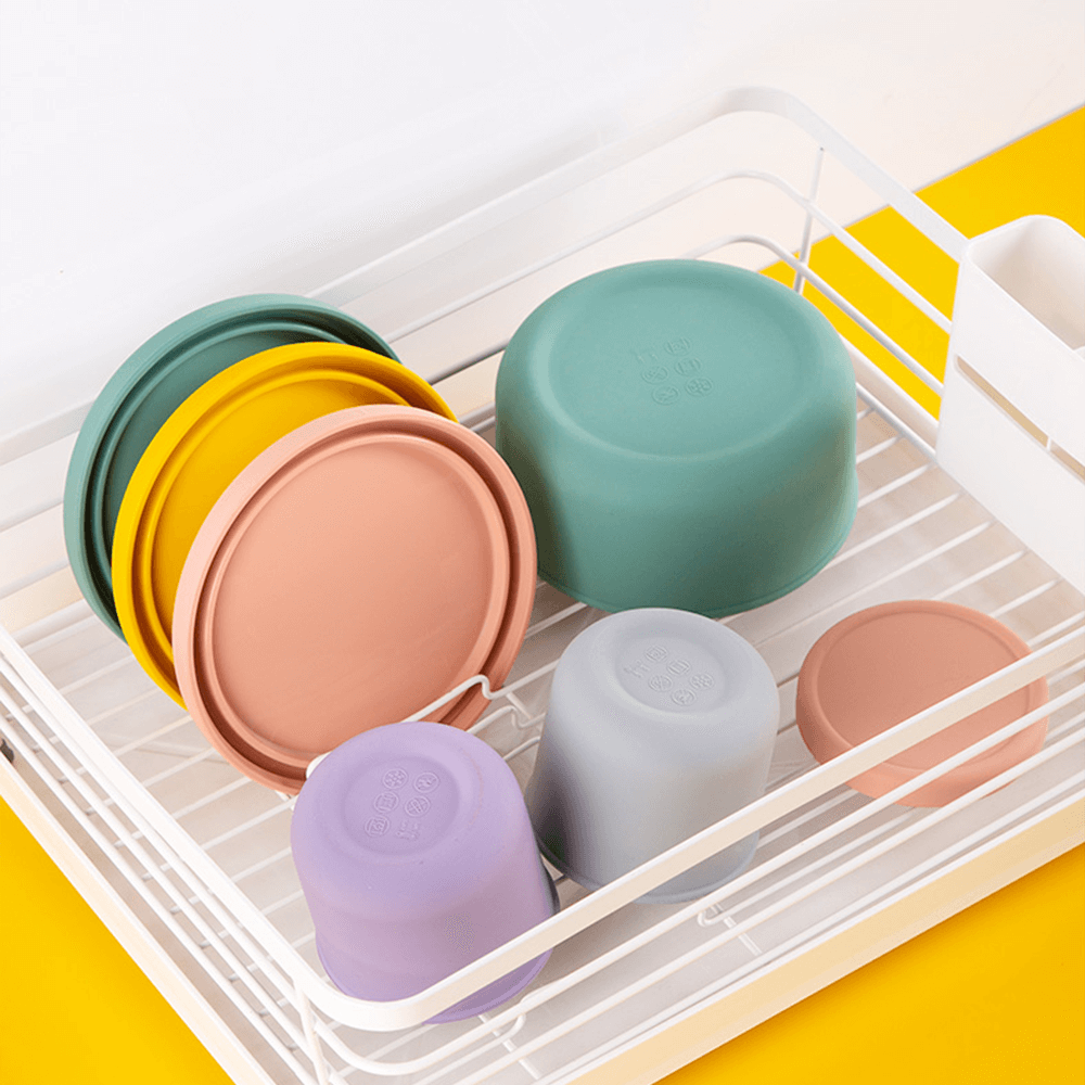 Silicone Food Storage Containers with BPA Free Airtight Plastic Lids –  ECOOH2