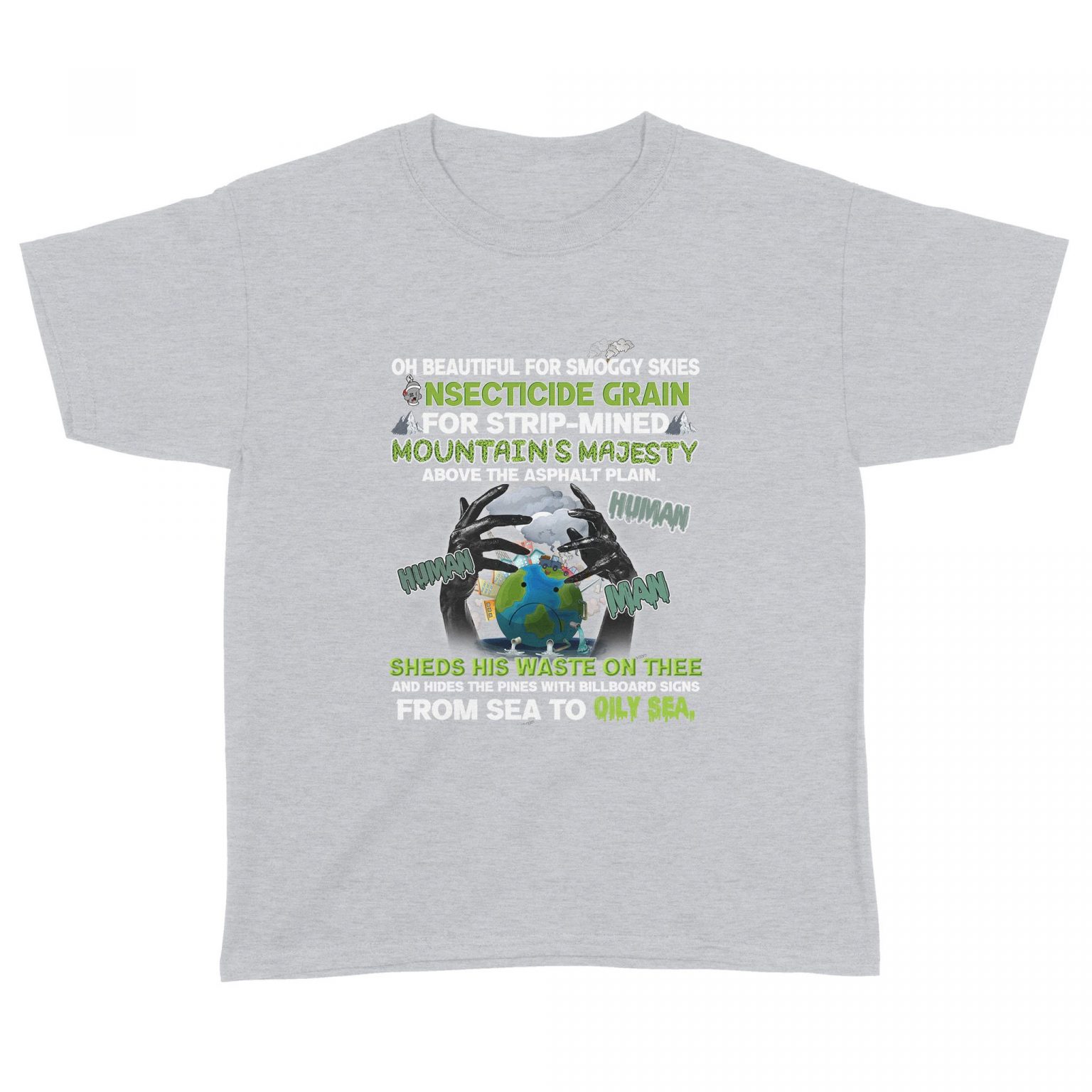 Environmental Pollution Youth Tshirt Unisex Zero Waste Initiative 18