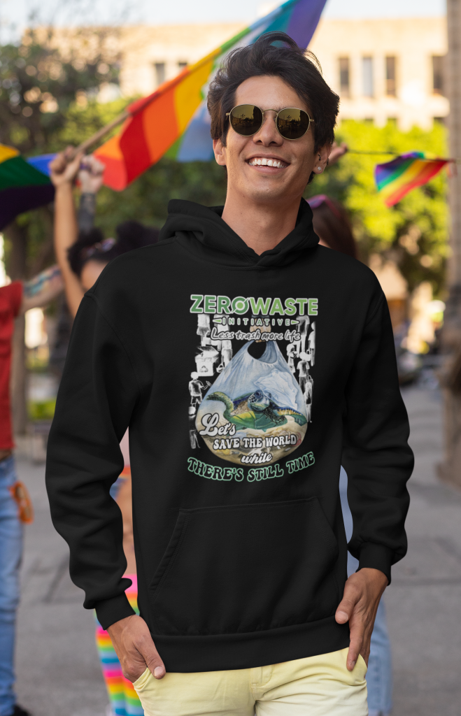 ECO FRIENDLY GRAPHIC PULLOVER, UNISEX LESS TRASH MORE LIFE HOODIE, LESS GARBAGE TRENDY SWEATSHIRT, REFUSE TO REDUCE JACKET, COTTON S - 5XL, ZERO WASTE GIFT