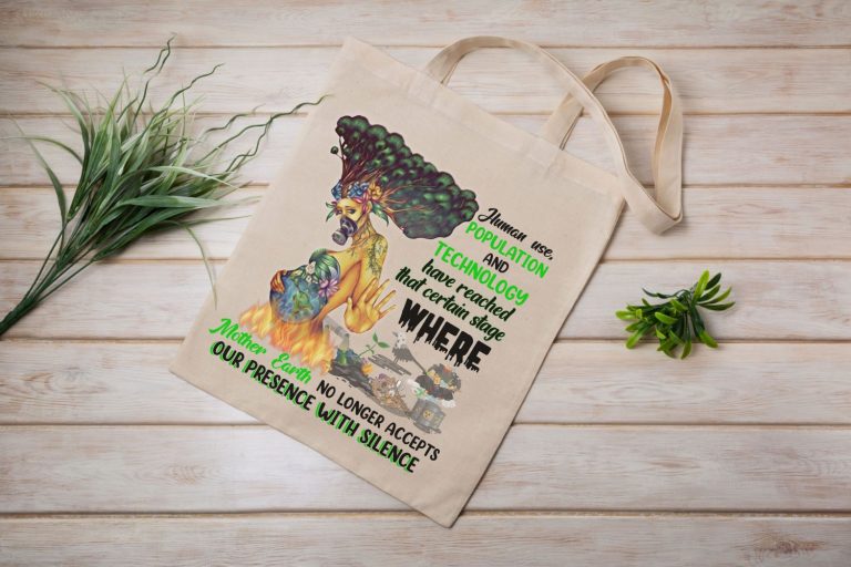 Save Mother Earth Canvas Tote Bag Zero Waste Initiative 25