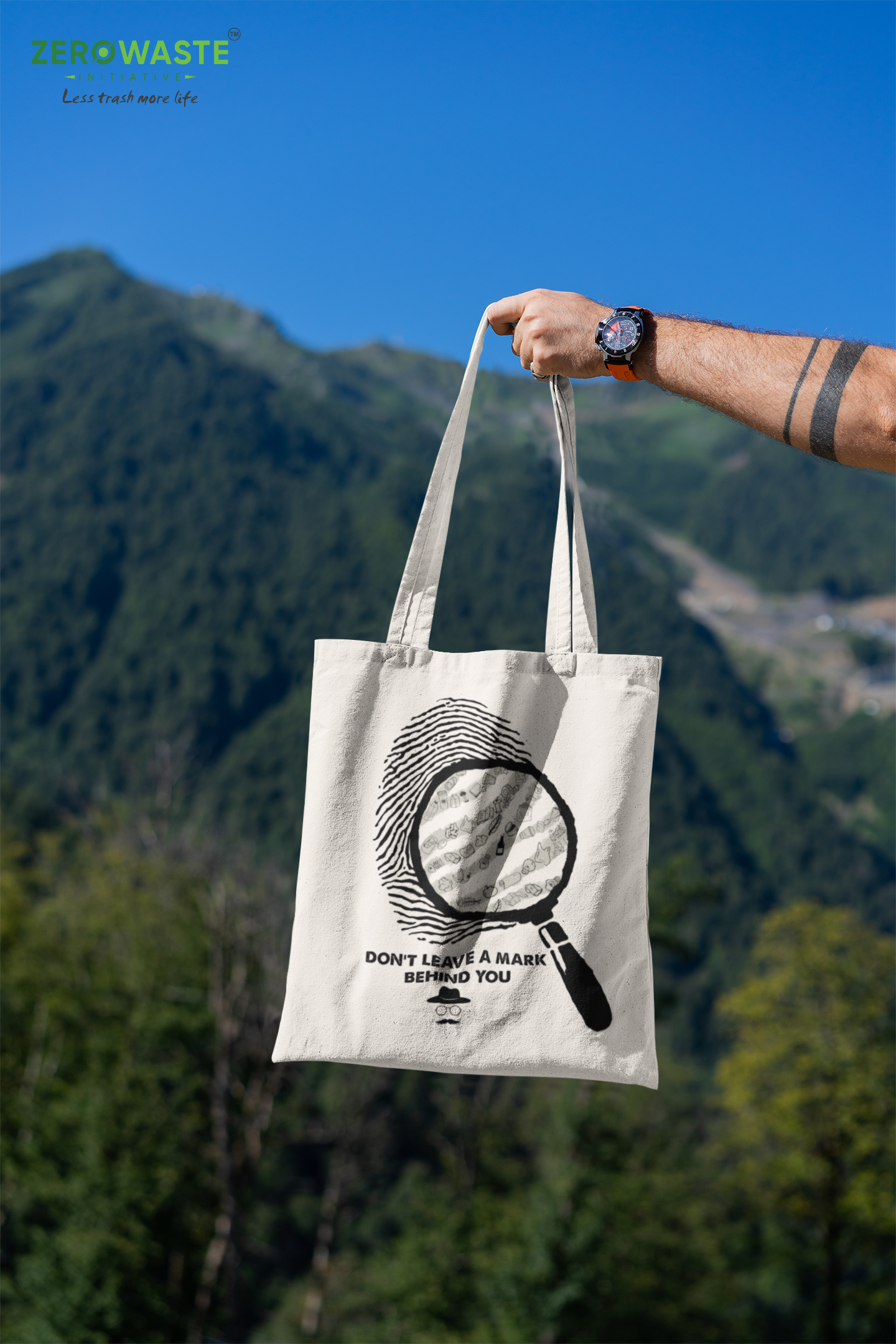 MARK BEHIND YOU CANVAS TOTE BAG ZERO WASTE INITIATIVE 17