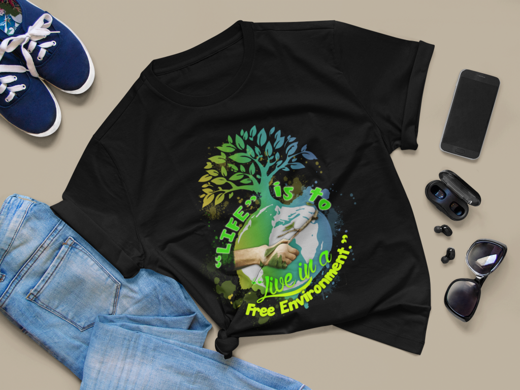 SUSTAINABLE LIVING GIFT, ECO FRIENDLY QUOTE TEE, UNISEX FREE ENVIRONMENT T-SHIRT, ACTIVIST INSPIRATIONAL SHIRT, SAVE PLANET ART T SHIRT, COTTON S - 6XL