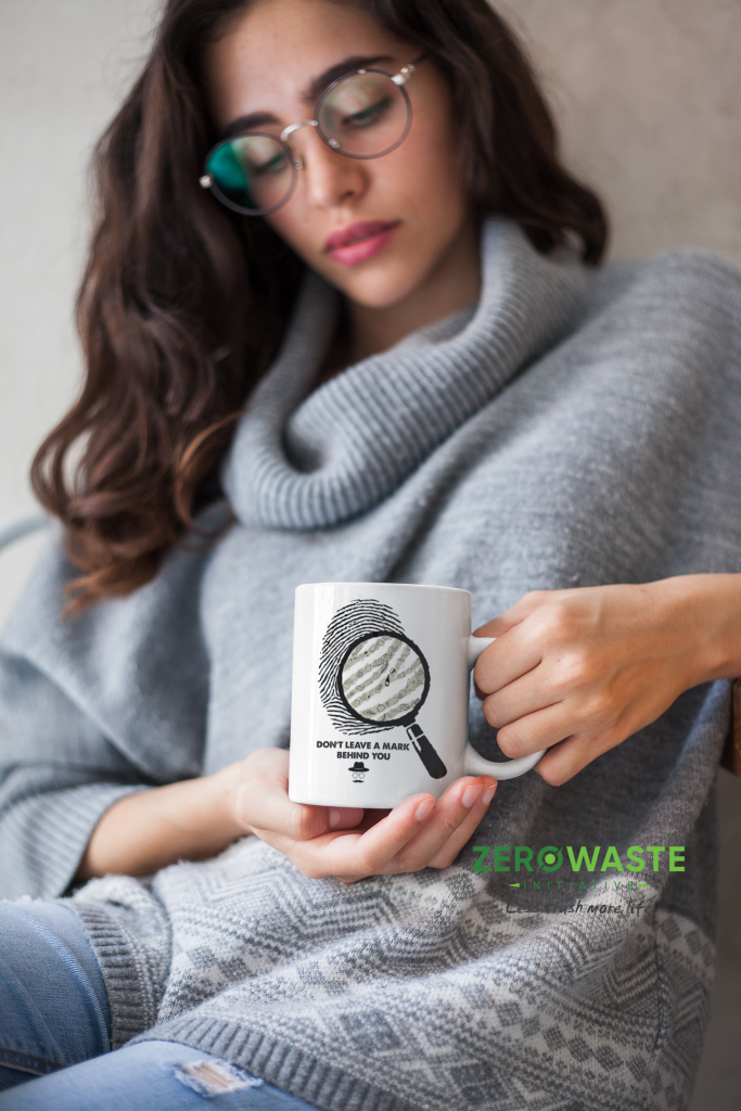 ZERO WASTE INITIATIVE - ZEROWASTEINITIATIVE.COM MARK BEHIND YOU WHITE MUG - ZERO WASTE INITIATIVE 17 4 MARK BEHIND YOU WHITE MUG - ZERO WASTE INITIATIVE 17