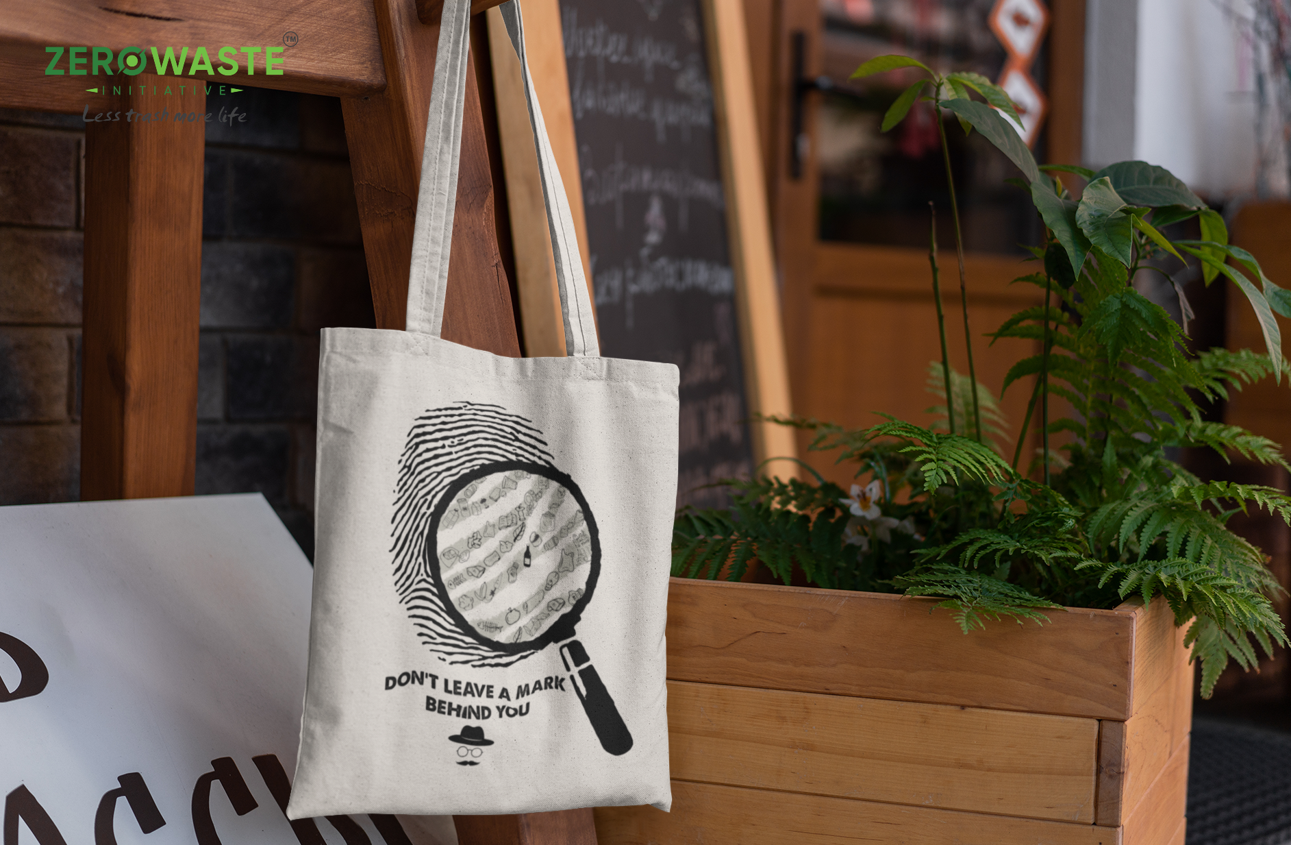 MARK BEHIND YOU CANVAS TOTE BAG ZERO WASTE INITIATIVE 17