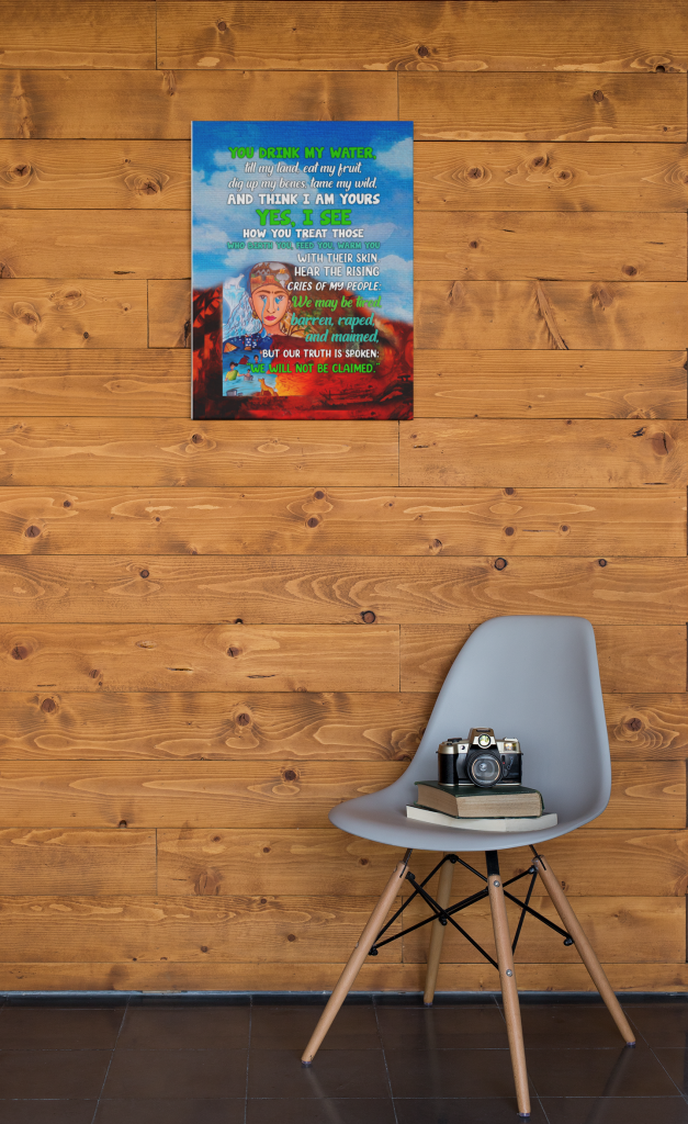 ZERO WASTE INITIATIVE - ZEROWASTEINITIATIVE.COM ANGER OF THE EARTH MATTE CANVAS (1.25") - ZERO WASTE INITIATIVE 24 11 ANGER OF THE EARTH MATTE CANVAS - ZERO WASTE INITIATIVE 24