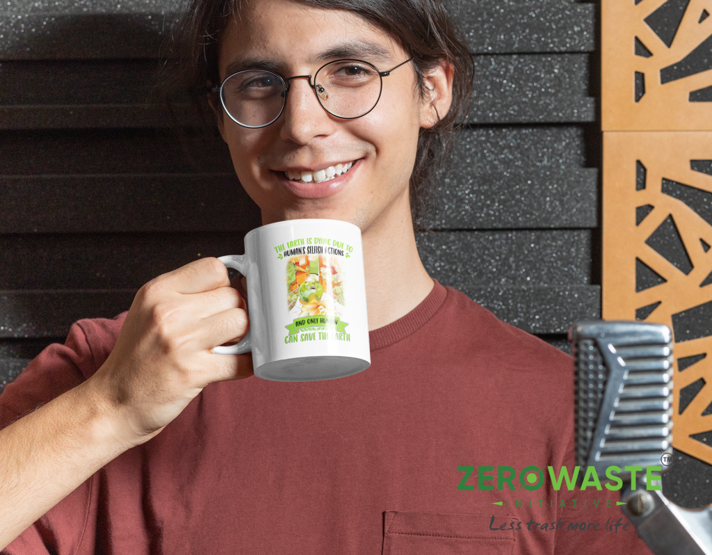 ZERO WASTE INITIATIVE - ZEROWASTEINITIATIVE.COM SELFISH ACTIONS WHITE MUG - ZERO WASTE INITIATIVE 16 2 SELFISH ACTIONS WHITE MUG - ZERO WASTE INITIATIVE 16
