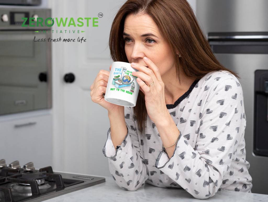 ZERO WASTE INITIATIVE - ZEROWASTEINITIATIVE.COM EARTH DEATH WHITE MUG - ZERO WASTE INITIATIVE 19 2 EARTH DEATH WHITE MUG - ZERO WASTE INITIATIVE 19