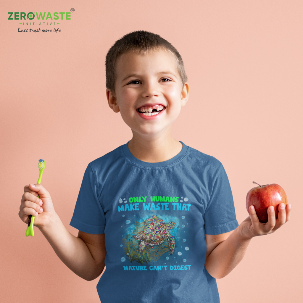 Environmental Quote Child Shirt, Unisex Plastic Waste Youth T-Shirt, Ocean Pollution Graphic Tee, Cotton XS - XL, Zero Waste Initiative Clothing Gift