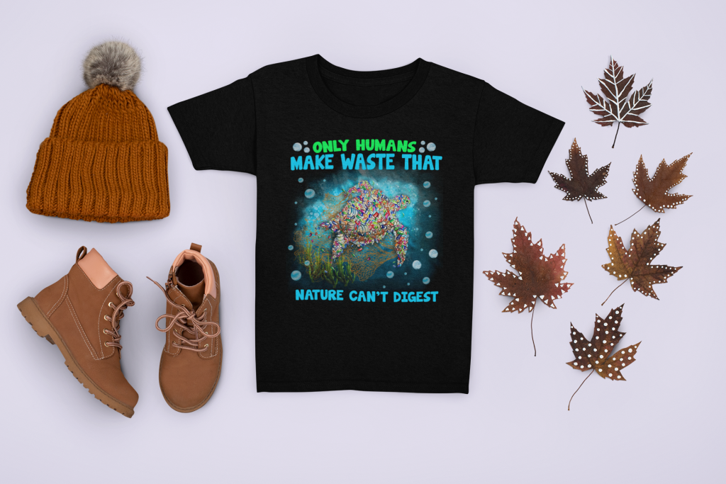 Environment Quote Tee, Unisex Plastic Waste T-Shirt, Nature Threat Graphic Tee, Ocean Pollution Art T shirt, Cotton S - 6XL, Save Planet Art Tee Gift