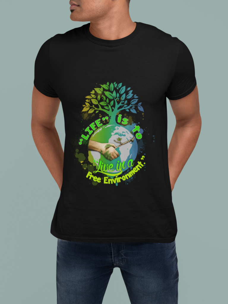 SUSTAINABLE LIVING GIFT, ECO FRIENDLY QUOTE TEE, UNISEX FREE ENVIRONMENT T-SHIRT, ACTIVIST INSPIRATIONAL SHIRT, SAVE PLANET ART T SHIRT, COTTON S - 6XL