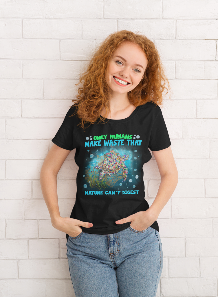 ENVIRONMENT QUOTE TEE, UNISEX PLASTIC WASTE T-SHIRT, NATURE THREAT GRAPHIC TEE, OCEAN POLLUTION ART T SHIRT, COTTON S - 6XL, SAVE PLANET ART TEE GIFT