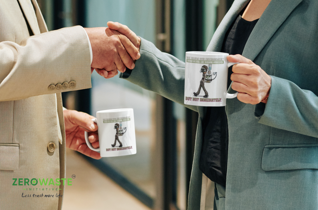 ZERO WASTE INITIATIVE - ZEROWASTEINITIATIVE.COM HARM ENVIRONMENT WHITE MUG - ZERO WASTE INITIATIVE 15 2 HARM ENVIRONMENT WHITE MUG - ZERO WASTE INITIATIVE 15