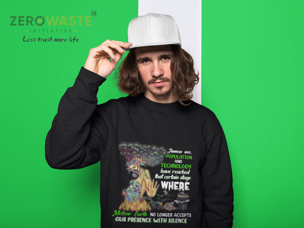 ZERO WASTE INITIATIVE - ZEROWASTEINITIATIVE.COM UNISEX SAVE MOTHER EARTH CREW NECK SWEATSHIRT - ZERO WASTE INITIATIVE 25 14 UNISEX SAVE MOTHER EARTH CREW NECK SWEATSHIRT - ZERO WASTE INITIATIVE 25