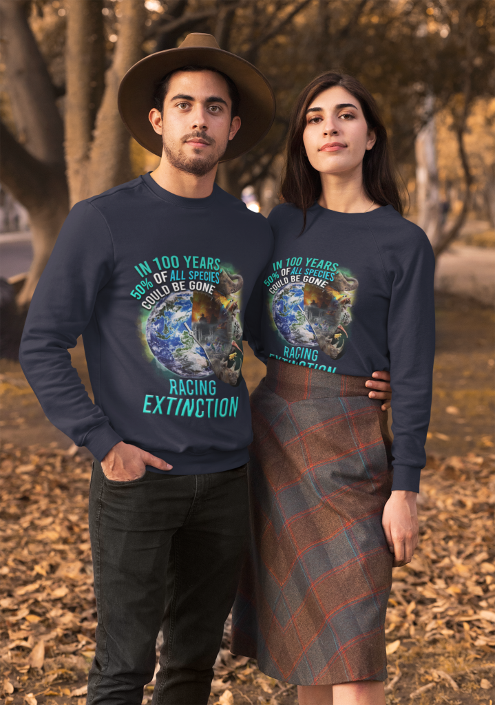 NATURE FALL LONG SLEEVE, UNISEX RACING EXTINCTION LONG SLEEVE, EARTH THREAT, EXISTENTIAL THREAT SHIRT WITH SAYING, ULTRA COTTON S-5XL, AWARENESS GIFT