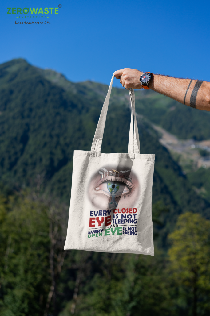 FACE THE FACT CANVAS TOTE BAG ZERO WASTE INITIATIVE 11