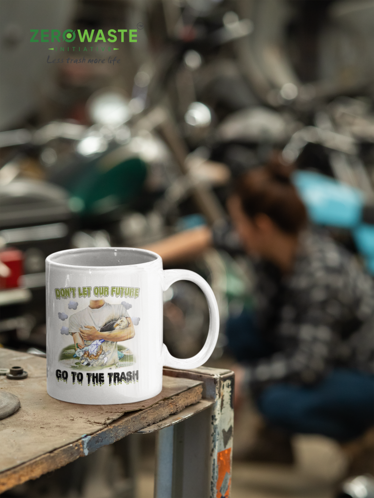 ZERO WASTE INITIATIVE - ZEROWASTEINITIATIVE.COM FUTURE HUMANITY WHITE MUG - ZERO WASTE INITIATIVE 4 3 FUTURE HUMANITY WHITE MUG - ZERO WASTE INITIATIVE 4