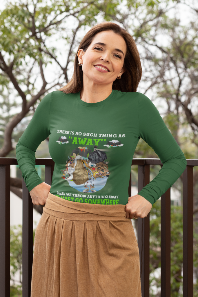 Environmental Motivational Shirt, Unisex Eliminating Waste Long Sleeve, Less Garbage Soft Sweater, Ultra Cotton S - 5XL, Zero Waste Initiative Gift