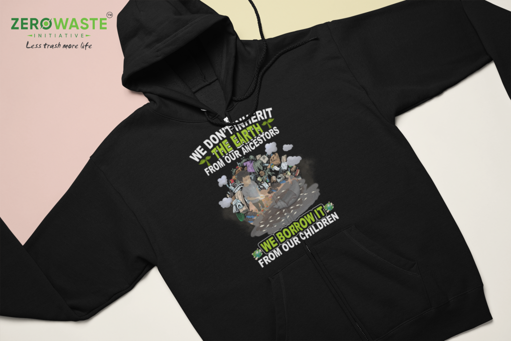 Inspirational Quote Sweater, Unisex Respect Future Zip Hoodie, Save Planet Art Sweatshirt, Polyester Cotton Blend S - 5XL, Humanitarian Clothing Gift