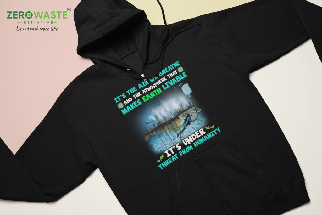 Environmental Sweater, Unisex Atmosphere Threat Zip Hoodie, Nature Threat Zipper Sweatshirt, Polyester Cotton Blend S - 5XL, Activist Clothing Gift