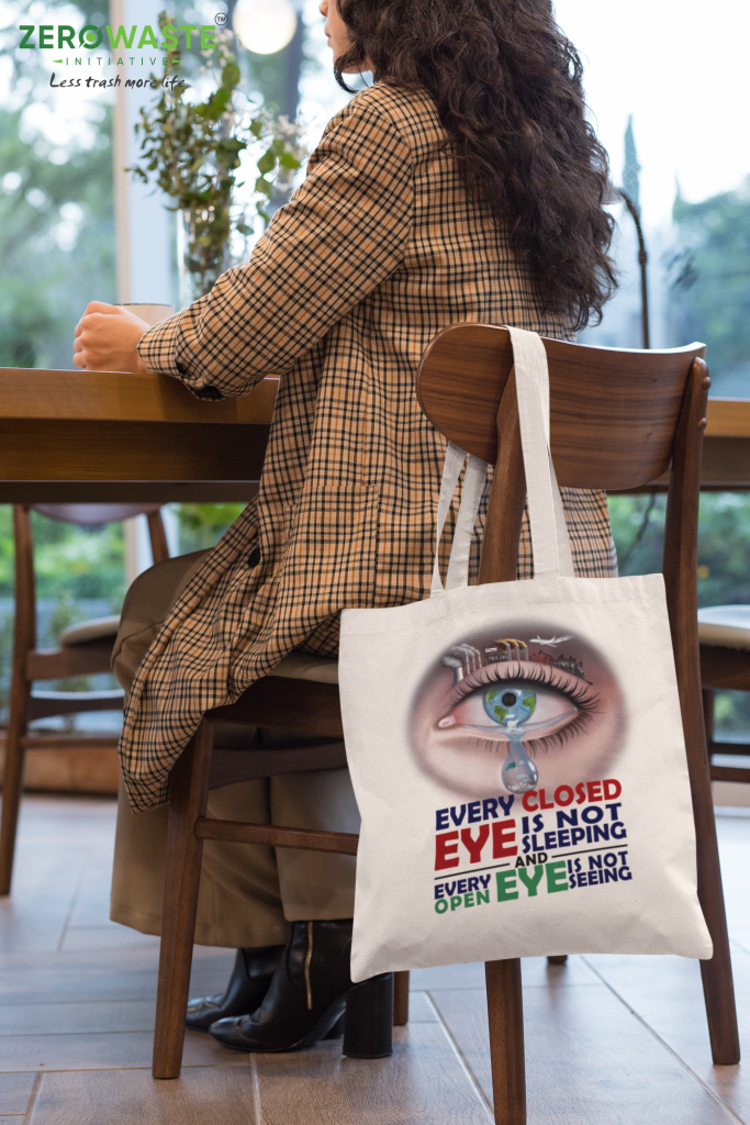 FACE THE FACT CANVAS TOTE BAG ZERO WASTE INITIATIVE 11