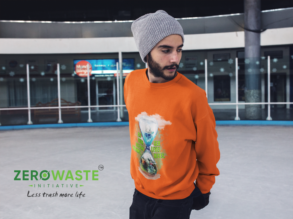 ZERO WASTE INITIATIVE - ZEROWASTEINITIATIVE.COM UNISEX OCEAN HEATING CREW NECK SWEATSHIRT - ZERO WASTE INITIATIVE 7 16 UNISEX OCEAN HEATING CREW NECK SWEATSHIRT - ZERO WASTE INITIATIVE 7