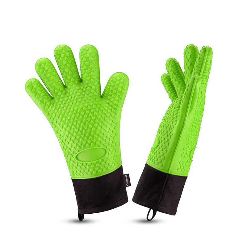 ZERO WASTE INITIATIVE - ZEROWASTEINITIATIVE.COM SET 2 SILICONE REUSABLE ZERO WASTE KITCHEN GLOVES 18