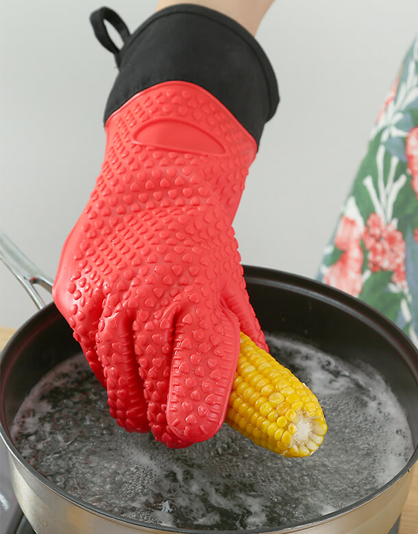 Zero Waste Initiative - zerowasteinitiative.com Set 2 Silicone Reusable Zero Waste Kitchen Gloves 37