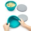SET 3 ZERO WASTE SILICONE REUSABLE COLLAPSIBLE BOWL WITH LID