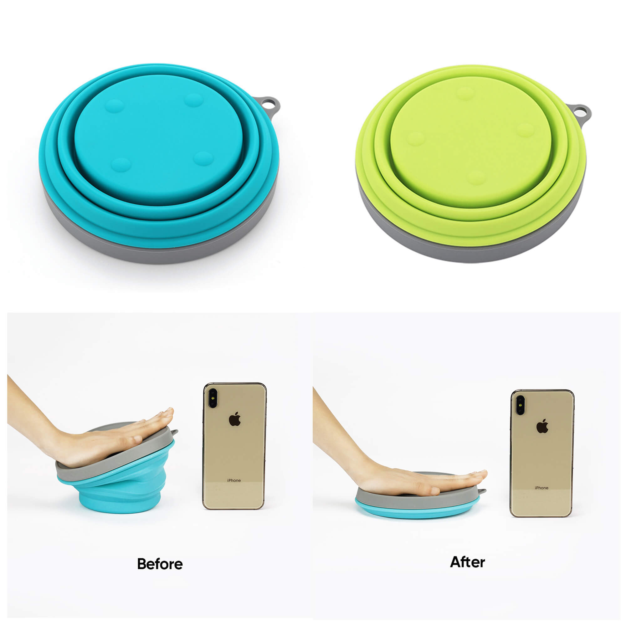 Zero Waste Initiative - zerowasteinitiative.com Set 3 Zero Waste Silicone Reusable Collapsible Bowl With Lid 37