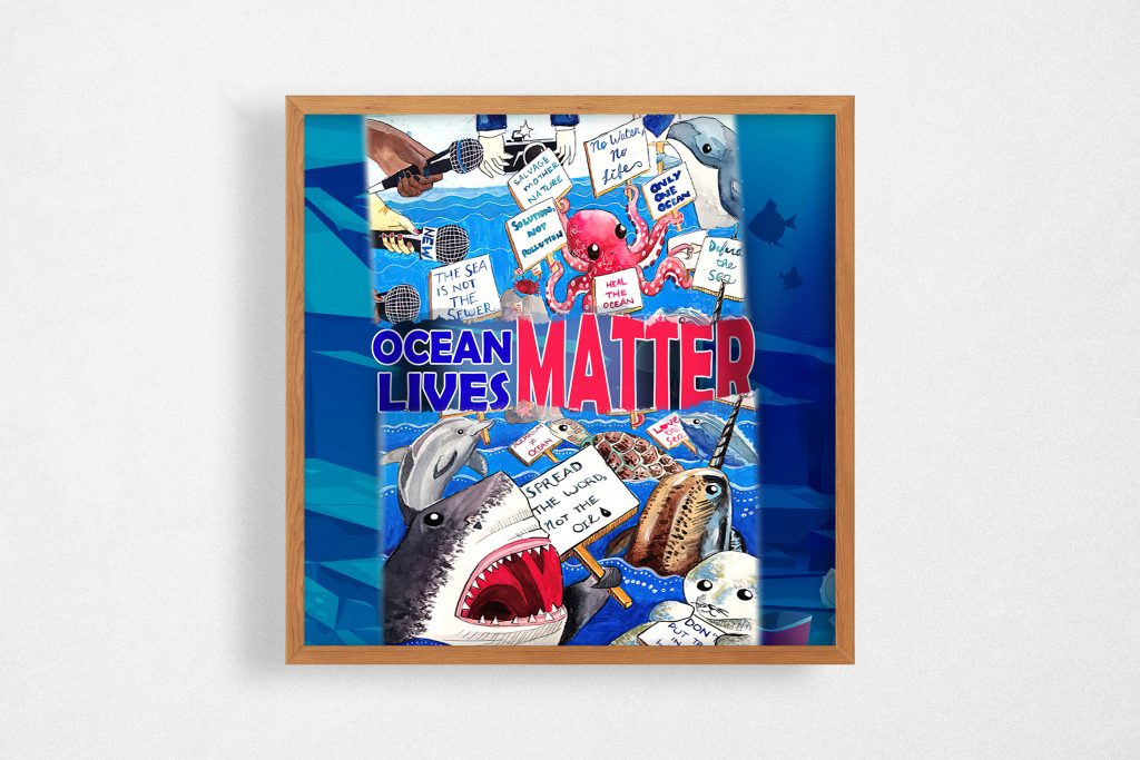 NATURE INSPIRED WALL ART, OCEAN MATTER POSTER, WATER POLLUTION, SAVE OCEAN TYPOGRAPHY CLASSROOM DECORATION, UNFRAMED VERSION, ZERO WASTE WALL ART GIFT