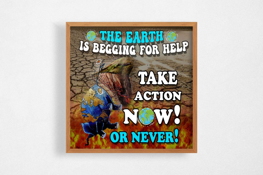 Inspirational Quote Wall Decoration, Help Earth Poster, Existential, Save The Planet Printable Wall Art, Unframed Version, Zero Waste Wall Art Gift