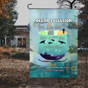 ZERO WASTE INITIATIVE - ZEROWASTEINITIATIVE.COM OCEAN POLLUTION GARDEN FLAG ZERO WASTE INITIATIVE 6