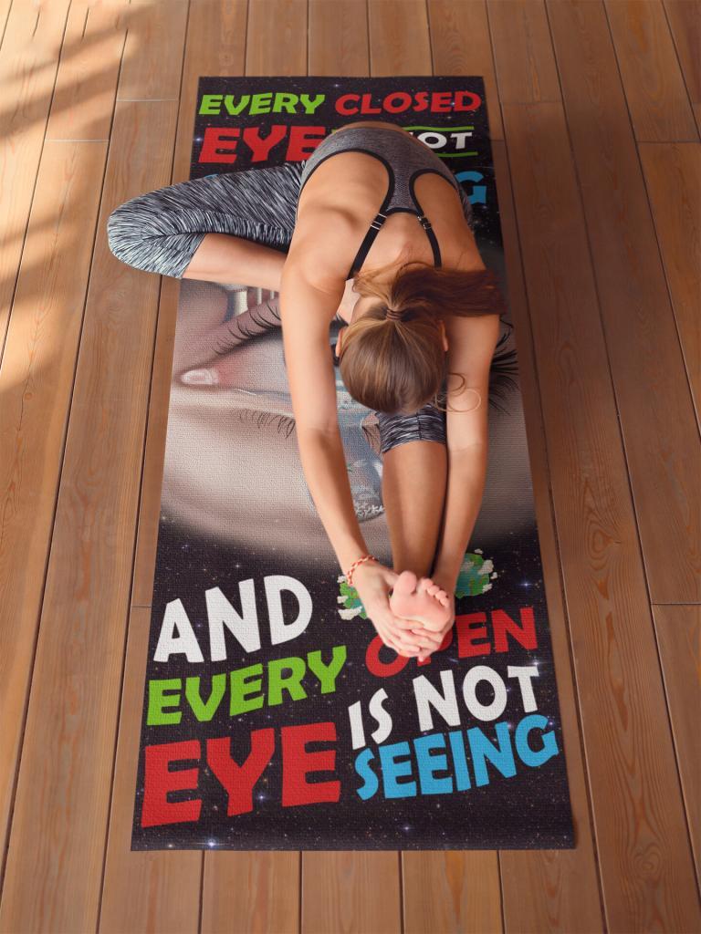 INSPIRATIONAL QUOTE NON-SLIP EQUIPMENT, FACE THE FACT YOGA MAT, NATURE PROVERB FITNESS ACCESSORIES, 24X68 INCHES, ZERO WASTE INITIATIVE WORKOUT GIFT